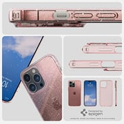 Spigen Liquid Crystal Glitter designed for iPhone 14 Pro case cover - Rose Quartz