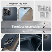 Spigen Thin Fit designed for iPhone 14 Pro Max case cover - Metal Slate