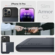 Spigen Slim Armor CS designed for iPhone 14 Pro case cover (2022) - Metal Slate