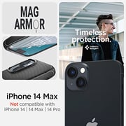 Spigen Mag Armor (MagFit) compatible with Magsafe designed for iPhone 14 Plus case cover (2022) - Matte Black