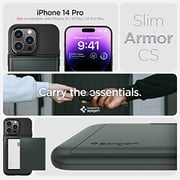 Spigen Slim Armor CS designed for iPhone 14 Pro case cover (2022) - Abyss Green