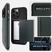 Spigen Slim Armor CS designed for iPhone 14 Pro case cover (2022) - Abyss Green