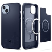 Spigen Mag Armor (MagFit) compatible with Magsafe designed for iPhone 14 Plus case cover (2022) - Navy Blue
