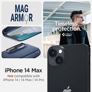 Spigen Mag Armor (MagFit) Compatible with MagSafe Designed for iPhone 14  Pro Max Case (2022) - Navy Blue