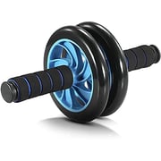 ULTIMAX Abdominal Ab Roller Wheel Workout Gym, Exercise Muscle and Fitness Machine Trainer, With a Knee Pad- Assorted Color