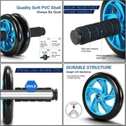 ULTIMAX Abdominal Ab Roller Wheel Workout Gym, Exercise Muscle and Fitness Machine Trainer, With a Knee Pad- Assorted Color