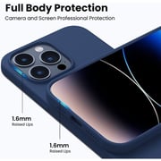 Protect Magsafe Silicon Case Blue With Screen Protector iPhone 14 Pro