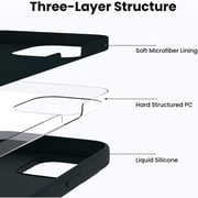 Protect Magsafe Silicon Case Black With Screen Protector iPhone 14 Pro