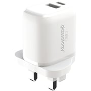 Glassology Dual Port Wall Charger White