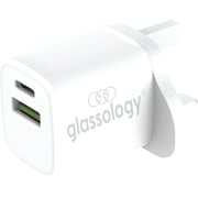 Glassology Case With Wall Charger Clear For iPhone 14 Pro Max