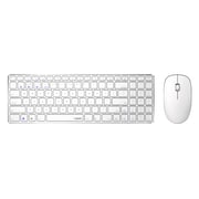 Rapoo 9300M keyboard and mouse set wireless Bluetooth keyboard and mouse set office keyboard mouse set ultra-thin keyboard wireless keyboard bluetooth keyboard (White)