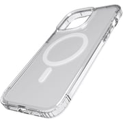 Tech21 Evo Clear designed for iPhone 14 Pro Max case cover compatible with MagSafe with 12 feet drop protection - Crystal Clear