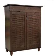 Galaxy Design Shoe Cabinet Rank Wooden With Double Door Color Brown Size ( L x W x H ) 76 x 36 x 125 cm Model - GDF-1516.