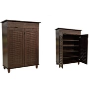 Galaxy Design Shoe Cabinet Rank Wooden With Double Door Color Brown Size ( L x W x H ) 76 x 36 x 125 cm Model - GDF-1516.