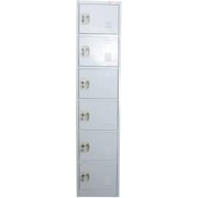Galaxy Design 6 Door Metal Locker Cabinet With Plastic Handle Grey Color Size L x W x H 45 x 45 x 185 cm Model - GDF-6T.