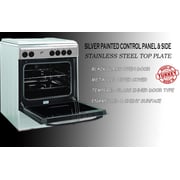 Milton Electric Cooking Range 4 Burner Hot Plates With Oven Silver Colour Size 60 x 60 cm Made in Turkey Model FS6058HPS 1 - Year Brand Warranty.