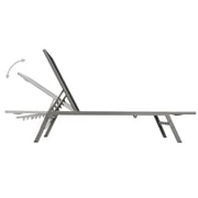 vidaXL Sun Loungers 2pcs With Table Steel & Textilene
