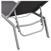 vidaXL Sun Loungers 2pcs With Table Steel & Textilene