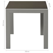 vidaXL Sun Loungers 2pcs With Table Steel & Textilene