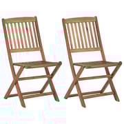 vidaXL Folding Outdoor Chairs 2 pcs Solid Acacia Wood