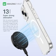Amazing Thing Minimal MAG Drop Proof designed for iPhone 14 Plus compatible with MagSafe case cover - Clear