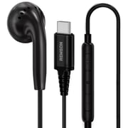 Remson Wired Mono Single USB-C Connector Headphone Black