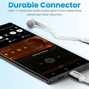 Remson Wired Mono Single USB-C Connector Headphone White