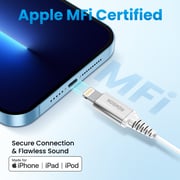 Remson Wired Mono Single MFI Lightning Connector Headphone White