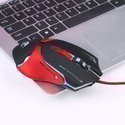 HXSJ A903 Wired 6 Keys 3200 Dpi Adjustable Ergonomics Optical Gaming Mouse (Black)