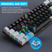HXSJ V800 68 Keys Type-c Wired Cool Backlight Mechanical Keyboard (Blue Shaft)