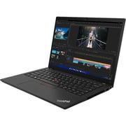 Lenovo ThinkPad T14 Gen 3 (2022) Laptop - 12th Gen / Intel Core i5-1235U / 14inch WUXGA / 512GB SSD / 8GB RAM / Shared Intel Iris Xe Graphics / Windows 11 DG / English & Arabic Keyboard / Black / Middle East Version - [21AH006FAD]