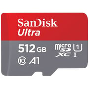 Sandisk Ultra UHS I MicroSD Memory Card 512GB Red/Grey SDSQUAC-512G-GN6MN