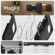 سبيجن سيليكون فيت غطاء واقي (ماج فيت) متوافق مع ماج سيف مصمم لهاتف أيفون 14 برو ماكس (2022) - أسود