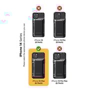 VRS Design Damda Glide Pro designed for iPhone 14 PLUS case cover wallet [Semi Automatic] slider Credit card holder Slot [3-4 cards] - Black Groove
