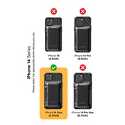 VRS Design Damda Glide Pro designed for iPhone 14 PLUS case cover wallet [Semi Automatic] slider Credit card holder Slot [3-4 cards] - Black Groove