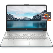 HP 15-EF2126WM Laptop AMD Ryzen 5-5500U 2.1GHz 32GB 1TB SSD AMD Radeon Graphics Windows 10 15.6inch FHD Spruce Blue English/Arabic Keyboard International Version- Customized