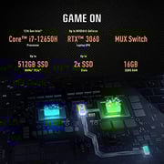 ASUS TUF Dash F15 (2022) Gaming Laptop - 12th Gen / Intel Core i7-12650H / 15.6inch FHD / 16GB RAM / 512GB SSD / NVIDIA GeForce RTX 3060 Graphics / Windows 11 Home / English Keyboard / Black / International Version - [FX517ZM-AS73]
