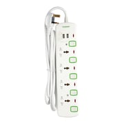 Terminator 4 Way Universal Power Extension Socket With 2 USB 2.1A, 3M Cable 13A Esma Approved