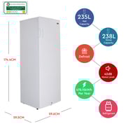 Nobel Upright Freezer 238 Litres NUF295