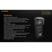 Nitecore TUP 1000 Lumen Rechargeable EDC Flashlight, Digital Display