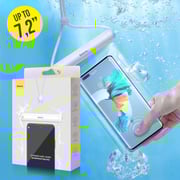 Baseus Waterproof Case Cylinder Slide-Cover IPX8 for Mobile Phone within 7.2-inch White