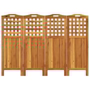 vidaXL 4-Panel Room Divider 162x2x115 cm Solid Wood Acacia