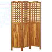 vidaXL 3-Panel Room Divider 121.5x2x180 cm Solid Wood Acacia