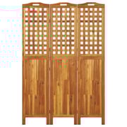 vidaXL 3-Panel Room Divider 121.5x2x180 cm Solid Wood Acacia