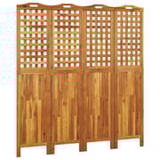 vidaXL 4-Panel Room Divider 162x2x180 cm Solid Wood Acacia