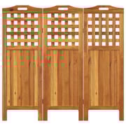 vidaXL 3-Panel Room Divider 121.5x2x115 cm Solid Wood Acacia