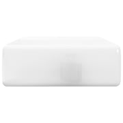 vidaXL Ceramic Bathroom Sink Basin with Faucet Hole White Square