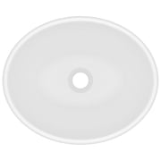 vidaXL Luxury Basin Oval-shaped Matt White 40x33 cm Ceramic