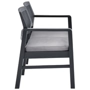 vidaXL 2-Seater Garden Bench with Cushions 120 cm Plastic Anthracite