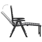 vidaXL Folding Sun Lounger Plastic Anthracite